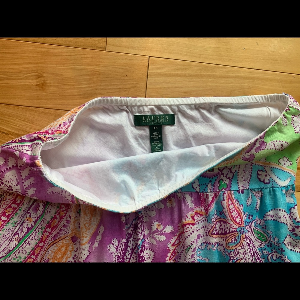 LAUREN Ralph Lauren linen SKIRT, SP, - Picture 3 of 8